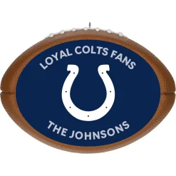 NFL Indianapolis Colts Football Personalized Ornament, Custom Text