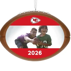 NFL Kansas City Chiefs Football Personalized Ornament, Custom Photo and Text