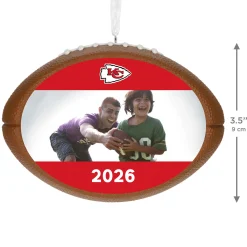 NFL Kansas City Chiefs Football Personalized Ornament, Custom Photo and Text