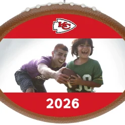 NFL Kansas City Chiefs Football Personalized Ornament, Custom Photo and Text