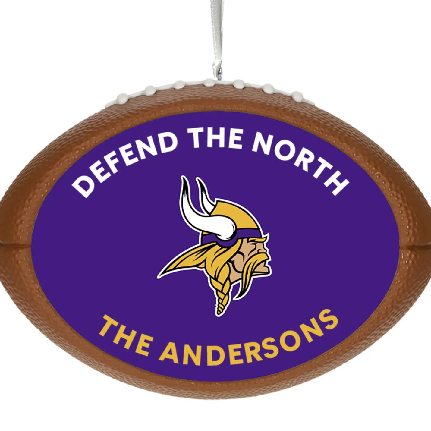 NFL Minnesota Vikings Football Personalized Ornament, Custom Text