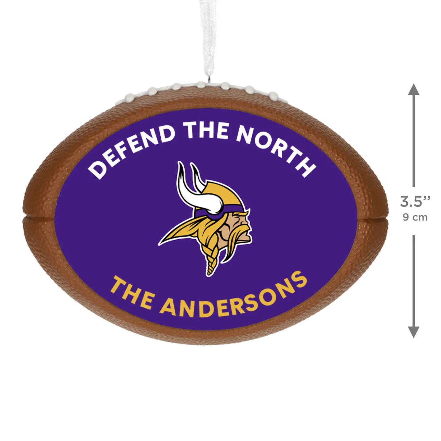 NFL Minnesota Vikings Football Personalized Ornament, Custom Text
