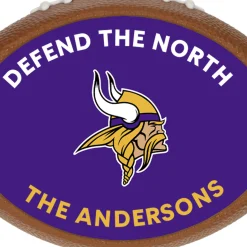 NFL Minnesota Vikings Football Personalized Ornament, Custom Text