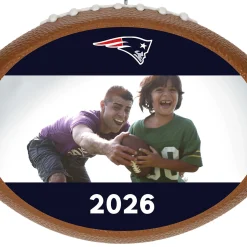 NFL New England Patriots Football Personalized Ornament, Custom Photo and Text