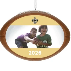 NFL New Orleans Saints Football Personalized Ornament, Custom Photo and Text
