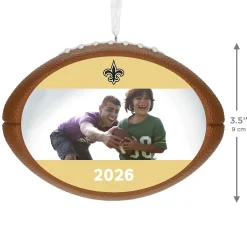 NFL New Orleans Saints Football Personalized Ornament, Custom Photo and Text