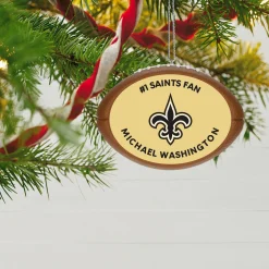 NFL New Orleans Saints Football Personalized Ornament, Custom Text