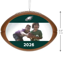 NFL Philadelphia Eagles Football Personalized Ornament, Custom Photo and Text