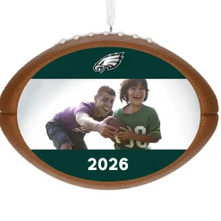NFL Philadelphia Eagles Football Personalized Ornament, Custom Photo and Text
