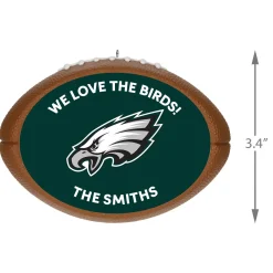 NFL Philadelphia Eagles Football Personalized Ornament, Custom Text