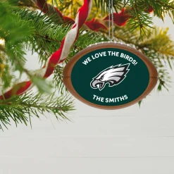 NFL Philadelphia Eagles Football Personalized Ornament, Custom Text