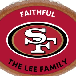 NFL San Francisco 49ers Football Personalized Ornament, Custom Text