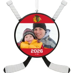 NHL Chicago Blackhawks® Hockey Personalized Ornament, Custom Photo and Text
