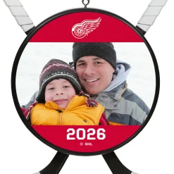 NHL Detroit Red Wings® Hockey Personalized Ornament, Custom Photo and Text