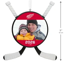 NHL Detroit Red Wings® Hockey Personalized Ornament, Custom Photo and Text