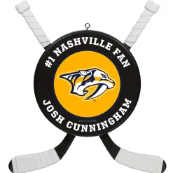 NHL Nashville Predators® Hockey Personalized Ornament, Custom Text
