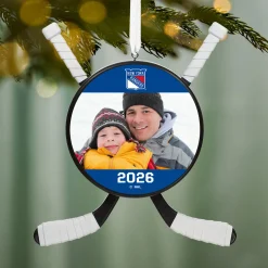 NHL New York Rangers® Hockey Personalized Ornament, Custom Photo and Text