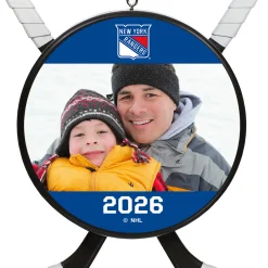 NHL New York Rangers® Hockey Personalized Ornament, Custom Photo and Text