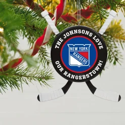 NHL New York Rangers® Hockey Personalized Ornament, Custom Text