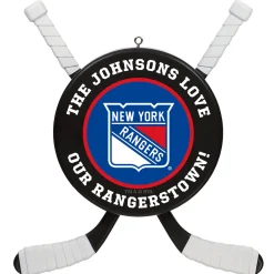 NHL New York Rangers® Hockey Personalized Ornament, Custom Text