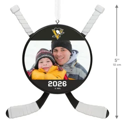 NHL Pittsburgh Penguins® Hockey Personalized Ornament, Custom Photo and Text