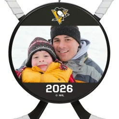 NHL Pittsburgh Penguins® Hockey Personalized Ornament, Custom Photo and Text