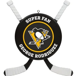 NHL Pittsburgh Penguins® Hockey Personalized Ornament, Custom Text