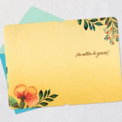 Nice Things Bloom From You Spanish-Language Thank You Card