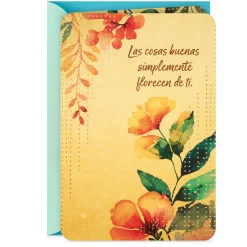 Nice Things Bloom From You Spanish-Language Thank You Card