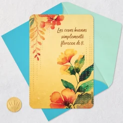 Nice Things Bloom From You Spanish-Language Thank You Card