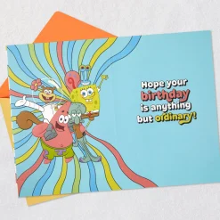 Nickelodeon SpongeBob SquarePants Best Day Ever Musical Birthday Card for Kids With Light