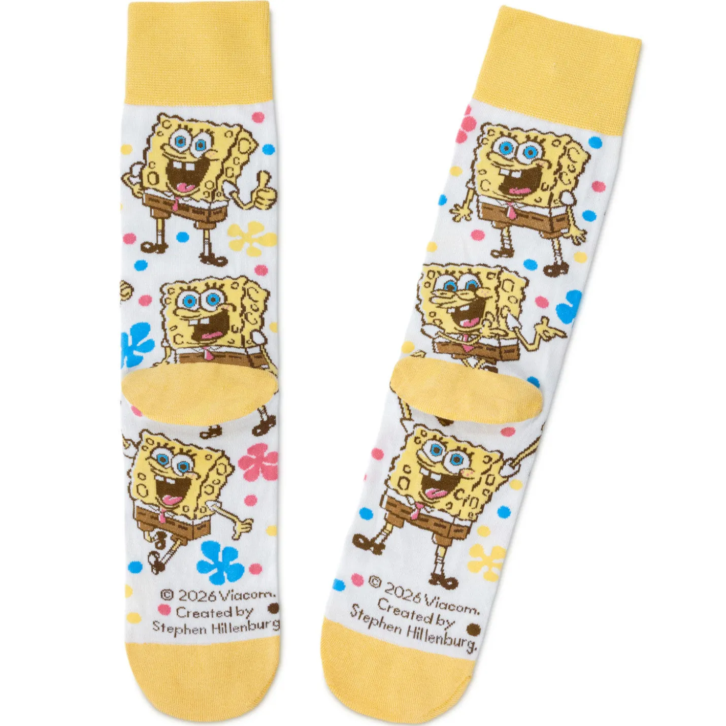 Nickelodeon SpongeBob SquarePants Best Day Ever Novelty Crew Socks