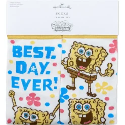 Nickelodeon SpongeBob SquarePants Best Day Ever Novelty Crew Socks
