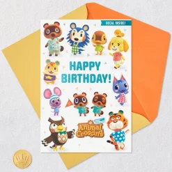 Nintendo Animal Crossing™ New Horizons Special Day Birthday Card for Kids With Decal