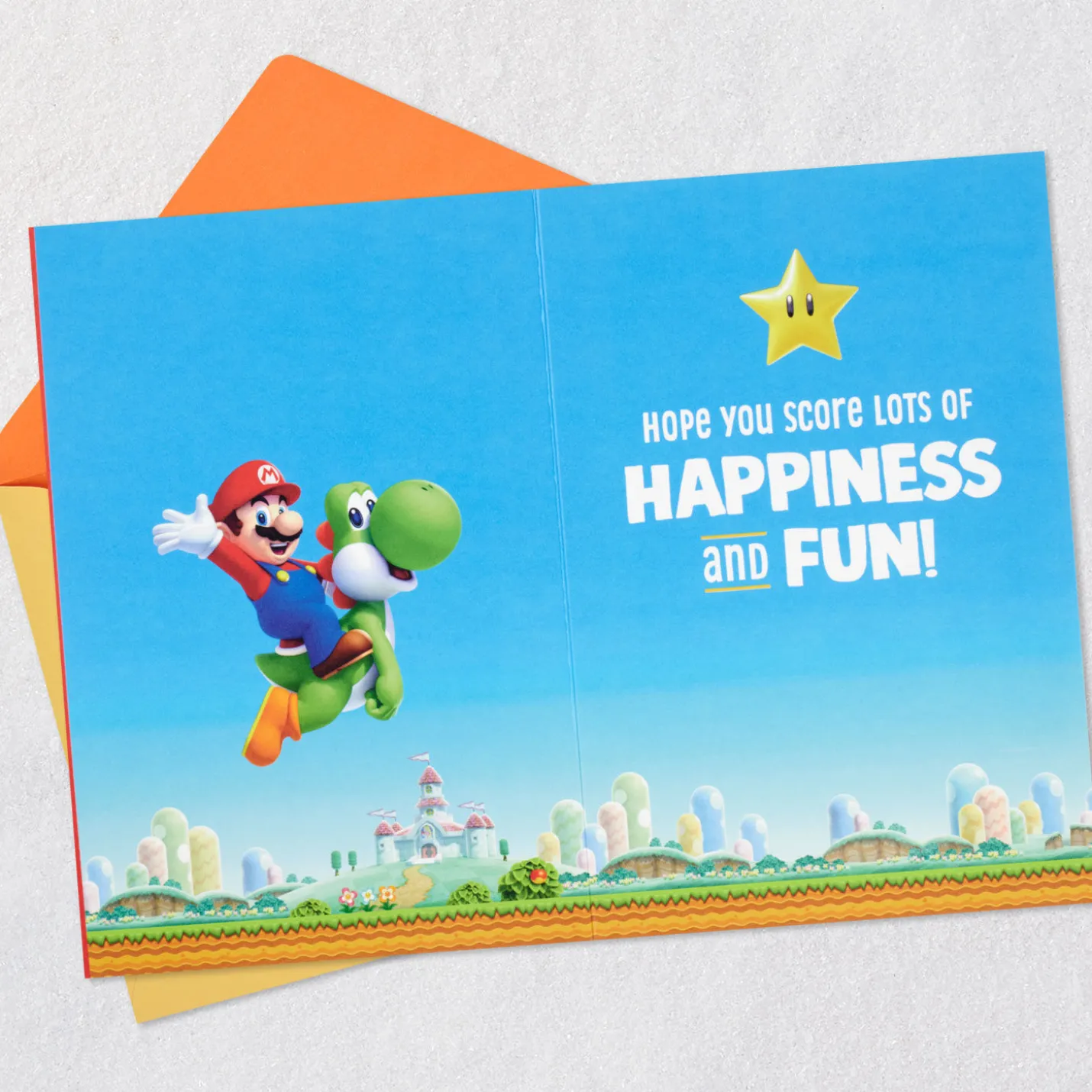 Nintendo Super Mario™ Game On! Lenticular Birthday Card for Kids