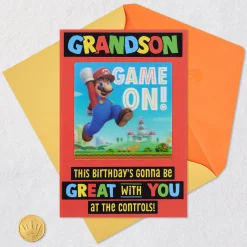 Nintendo Super Mario™ Game On! Lenticular Birthday Card for Kids