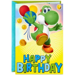 Nintendo Super Mario™ Yoshi Fun and Adventure Pop-Up Birthday Card for Kids