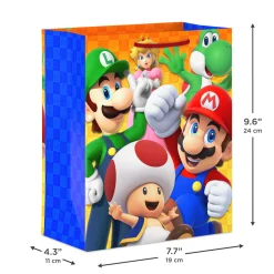 9.6" Nintendo Super Mario™ and Friends Medium Gift Bag