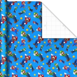 Nintendo Super Mario™ Bright Icons 3-Pack Assortment Wrapping Paper Roll Bundle, 60 sq. ft. total