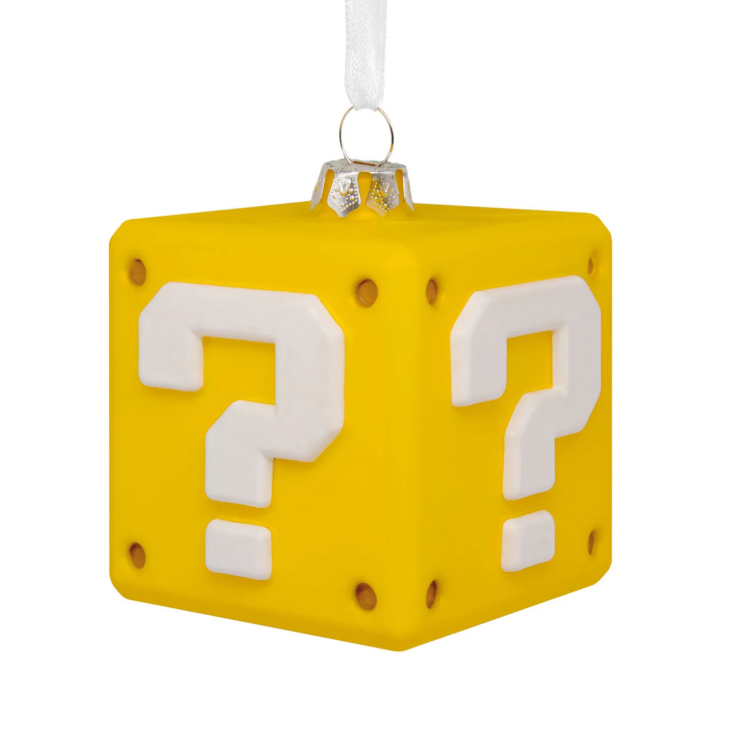 Nintendo Super Mario™ Question Block Blown Glass Hallmark Ornament