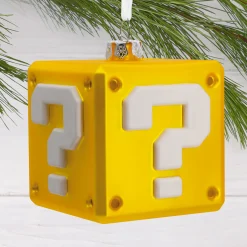 Nintendo Super Mario™ Question Block Blown Glass Hallmark Ornament