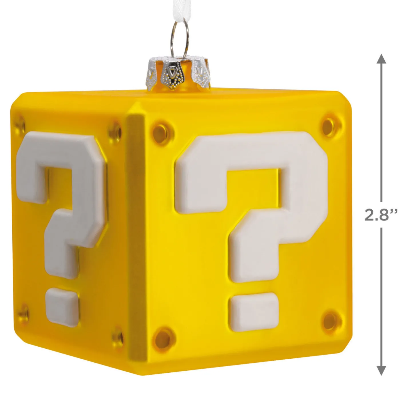 Nintendo Super Mario™ Question Block Blown Glass Hallmark Ornament