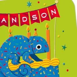 No Hiding Your Awesomeness Chameleon Birthday Card for Grandson
