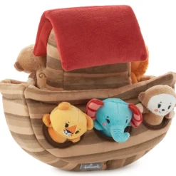 Noah's Ark and Animals Plush Playset, 7 Pieces