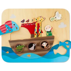 Noah's Ark 9-Piece Wood Puzzle