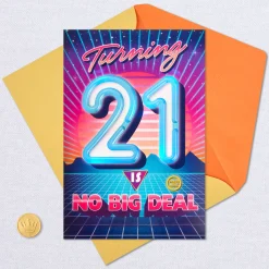 No Big Deal Musical Light-Up 21st Birthday Card