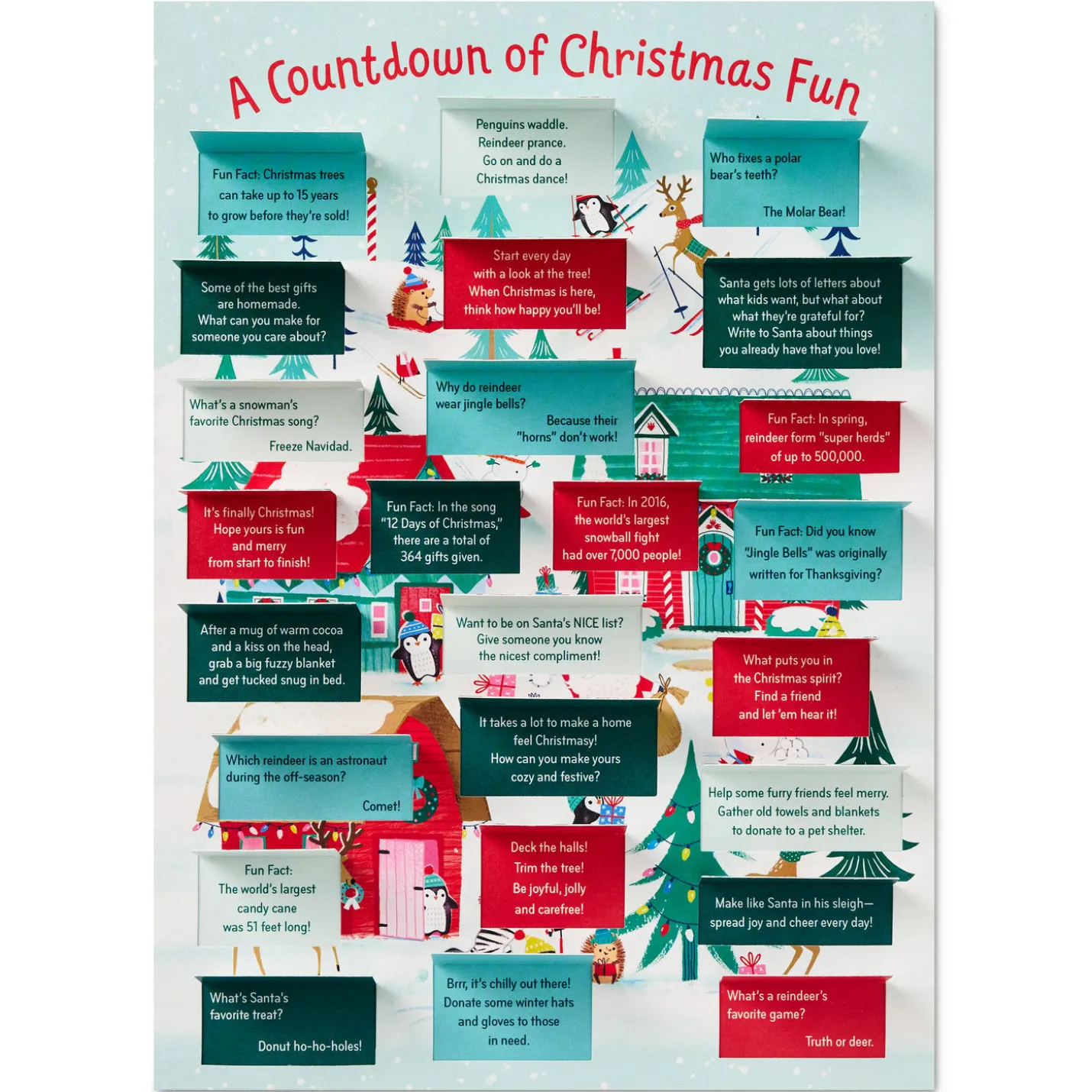 North Pole Ski Fun Advent Calendar