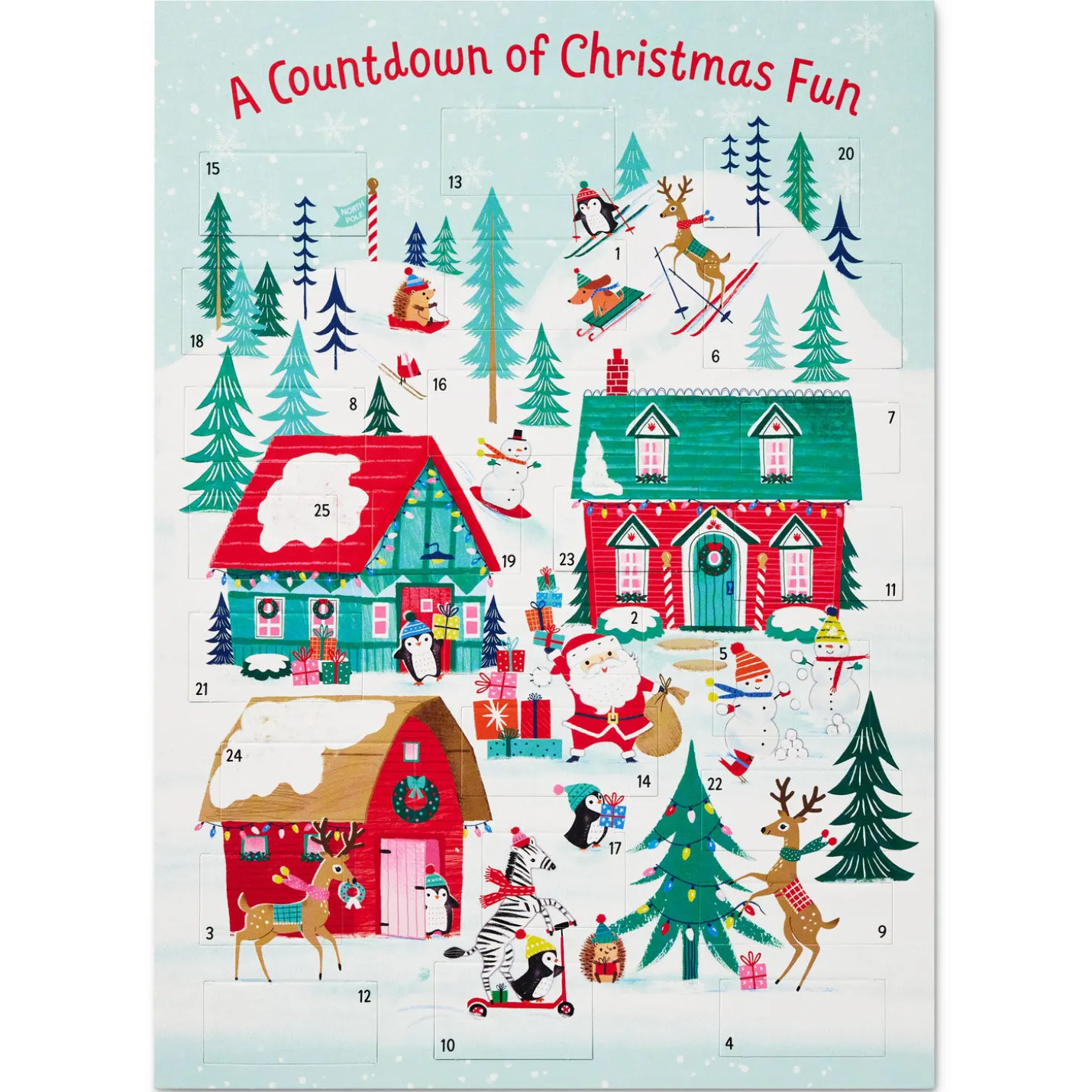 North Pole Ski Fun Advent Calendar