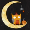 Nostalgic Critters Assorted Halloween Cards, Pack of 8