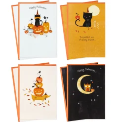 Nostalgic Critters Assorted Halloween Cards, Pack of 8